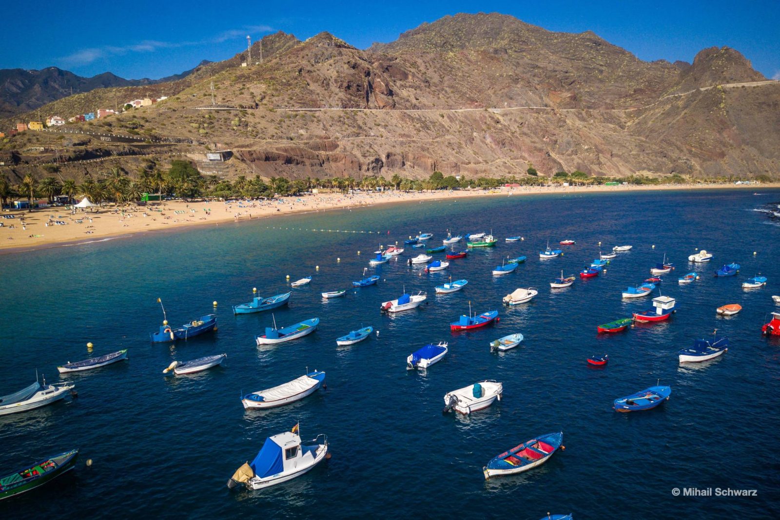 Boats on Las Teresitas beach